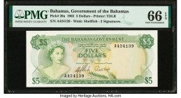 Bahamas Bahamas Government 5 Dollars 1965 Pick 20a PMG Gem Uncirculated 66 EPQ. 

HID09801242017

© 2020 Heritage Auctions | All Rights Reserved