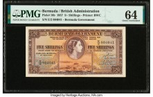 Bermuda Bermuda Government 5 Shillings 1.5.1957 Pick 18b PMG Choice Uncirculated 64. 

HID09801242017

© 2020 Heritage Auctions | All Rights Reserved