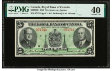 Canada Montreal, PQ- Royal Bank of Canada $5 2.1.1943 Pick S1394 Ch.# 630-20-02 PMG Extremely Fine 40. 

HID09801242017

© 2020 Heritage Auctions | Al...