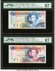 East Caribbean States Central Bank, St. Lucia 10; 20 Dollars ND (1993) Pick 27l; 28l PMG Superb Gem Unc 67 EPQ (2). 

HID09801242017

© 2020 Heritage ...