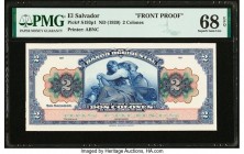 El Salvador Banco Occidental 2 Colones 1920-29 Pick S193p1 Front Proof PMG Superb Gem Unc 68 EPQ. 

HID09801242017

© 2020 Heritage Auctions | All Rig...