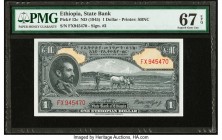 Ethiopia State Bank of Ethiopia 1 Dollar ND (1945) Pick 12c PMG Superb Gem Unc 67 EPQ. 

HID09801242017

© 2020 Heritage Auctions | All Rights Reserve...