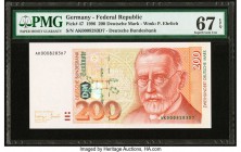 Germany Federal Republic Deutsche Bundesbank 200 Deutsche Mark 2.1.1996 Pick 47 PMG Superb Gem Unc 67 EPQ. 

HID09801242017

© 2020 Heritage Auctions ...