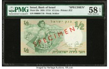 Israel Bank of Israel 1/2 Lira 1958 / 5718 Pick 29s Specimen PMG Choice About Unc 58 EPQ. 

HID09801242017

© 2020 Heritage Auctions | All Rights Rese...