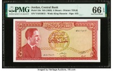 Jordan Central Bank of Jordan 5 Dinars ND (1959) Pick 15b PMG Gem Uncirculated 66 EPQ. 

HID09801242017

© 2020 Heritage Auctions | All Rights Reserve...