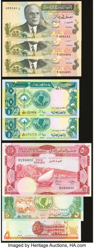 Group of 23 (Libya; Algeria; Tunisia; Sudan and Yemen) of mostly Uncirculated Ex...