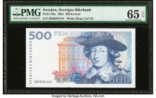 Sweden Sveriges Riksbank 500 Kronor 1985 Pick 58a PMG Gem Uncirculated 65 EPQ. 

HID09801242017

© 2020 Heritage Auctions | All Rights Reserved