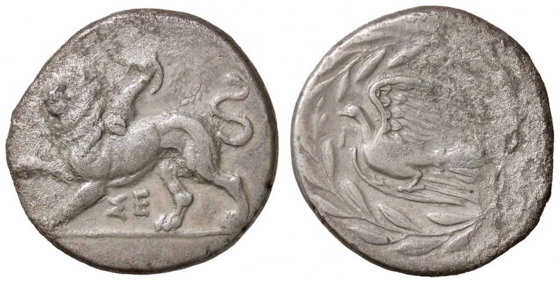 GRECHE - SICIONIA - Sicione (430-390 a.C.) - Statere - Chimera a s.; in alto, co...