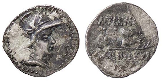 GRECHE - RE BACTRIANI e INDO-GRECI - Eukradite (171-135 a.C.) - Obolo - Busto el...