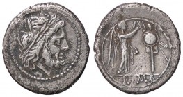 ROMANE REPUBBLICANE - ANONIME - Monete senza simboli (dopo 211 a.C.) - Vittoriato - Testa di Giove a d. /R La Vittoria a d. incorona un trofeo B. 9; C...