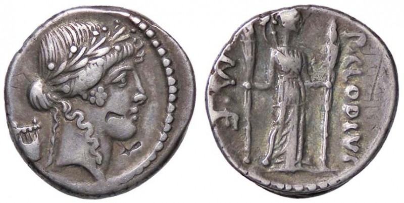 ROMANE REPUBBLICANE - CLAUDIA - P. Clodius M. f. Turrinus (42 a C.) - Denario - ...