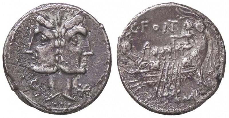 ROMANE REPUBBLICANE - FONTEIA - C. Fonteius (114-113 a.C.) - Denario - Testa di ...