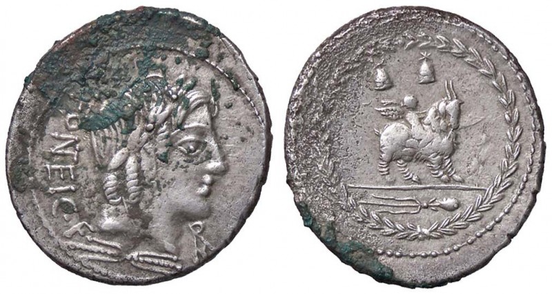ROMANE REPUBBLICANE - FONTEIA - Man. Fonteius C. f. (85 a.C.) - Denario - Testa ...