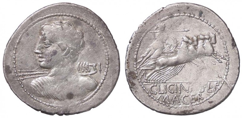 ROMANE REPUBBLICANE - LICINIA - C. Licinius L. f. Macer (84 a.C.) - Denario - Bu...