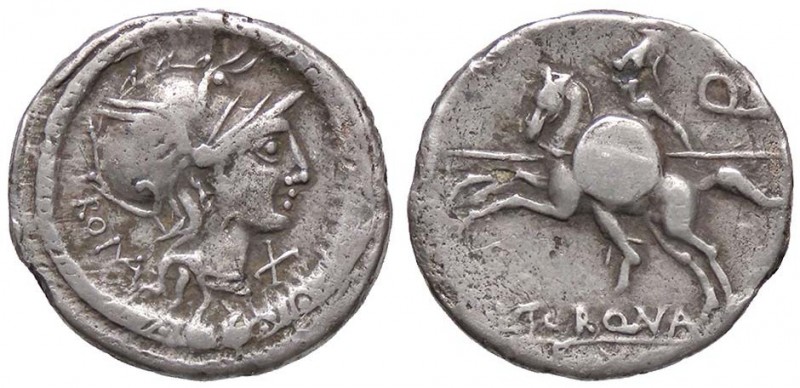 ROMANE REPUBBLICANE - MANLIA - L. Manlius Torquatus (113-112 a.C.) - Denario - T...