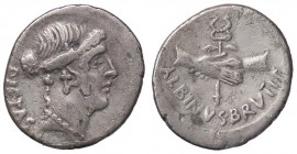 ROMANE REPUBBLICANE - POSTUMIA - C. Postumius (74 a.C.) - Denario - Testa della Pietà a d. /R Due mani che si stringono reggendo un caduceo B. 10; Cr....
