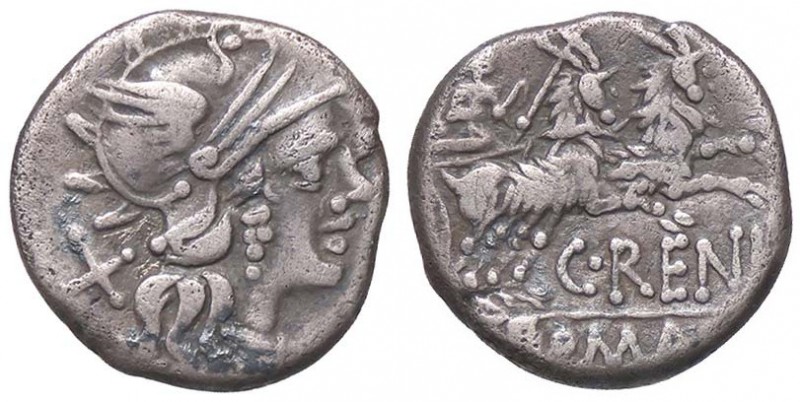ROMANE REPUBBLICANE - RENIA - C. Renius (138 a.C.) - Denario - Testa di Roma a d...