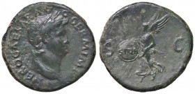 ROMANE IMPERIALI - Nerone (54-68) - Asse - Testa laureata a d. /R La Vittoria in volo a s. con scudo C. 288 (AE g. 11,23)
BB+