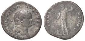 ROMANE IMPERIALI - Vespasiano (69-79) - Denario - Testa laureata a d. /R Giove nudo stante a s. presso un altare con patera e scettro C. 222; RIC 124a...