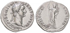 ROMANE IMPERIALI - Domiziano (81-96) - Denario - Busto laureato a d. /R Minerva stante a s. con lancia C. 189 (AG g. 3,52)
BB+