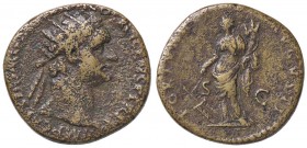 ROMANE IMPERIALI - Domiziano (81-96) - Dupondio - Busto radiato a d. /R La Fortuna stante a s. con timone e cornucopia C. 120 (AE g. 13,27)
meglio di...