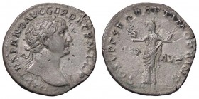ROMANE IMPERIALI - Traiano (98-117) - Denario - Busto laureato a d. /R L'Eternità velata stante a s. con la testa del Sole e della Luna C. 3; RIC 91 (...