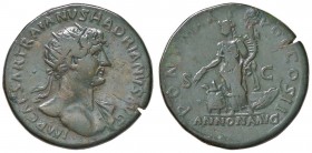 ROMANE IMPERIALI - Adriano (117-138) - Dupondio - Busto radiato a d. /R L'Abbondanza stante a s. con spighe e cornucopia, a s. un modio con spighe, a ...