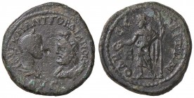 ROMANE PROVINCIALI - Gordiano III (238-244) - AE 27 (Odessos) - I busti affrontati di Gordiano e Serapide /R Zeus stante a s. con patera e scettro Var...