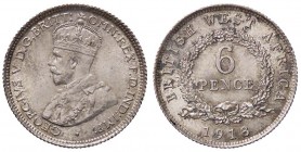ESTERE - AFRICA OCCIDENTALE BRITANNICA - Giorgio V (1910-1936) - 6 Pence 1913 Kr. 11 AG Gradevole patina
FDC