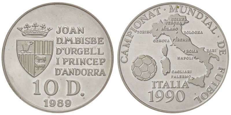 ESTERE - ANDORRA - 10 Diners 1989 - Mondiali in Italia Kr. 60 AG
FS