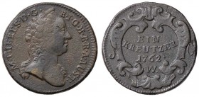 ESTERE - AUSTRIA - Maria Teresa e Francesco I (1740-1765) - Kreuzer 1762 W Kr. 1993 CU
qBB/BB