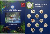 ESTERE - AUSTRIA - Seconda Repubblica (1945) - Serie 2016-2019 - Tiere aus aller Welt NI Insieme delle 12 monete a tema "Animali del Mondo" su libro c...