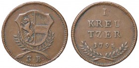 ESTERE - AUSTRIA-SALISBURGO - Geronimo Graf Colloredo (1772-1803) - Kreuzer 1795 Kr. 470 CU
BB