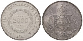 ESTERE - BRASILE - Pedro II (1831-1889) - 2.000 Reis 1857 Kr. 466 AG
BB