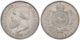 ESTERE - BRASILE - Pedro II (1831-1889) - 2.000 Reis 1869 Kr. 475 AG Colpetto
BB+