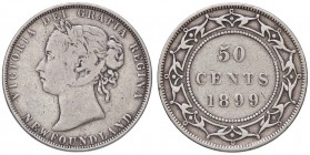 ESTERE - CANADA-NEWFOUNDLAND - Vittoria (1837-1901) - 50 Cents 1899 Kr. 6 AG
MB-BB