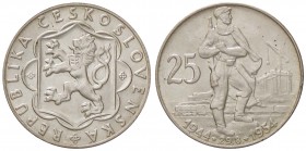 ESTERE - CECOSLOVACCHIA - Repubblica - 25 Corone 1954 Kr. 41 AG
FDC
