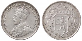 ESTERE - CIPRO - Giorgio V (1910-1936) - 9 Piastre 1919 Kr. 13 AG
BB+