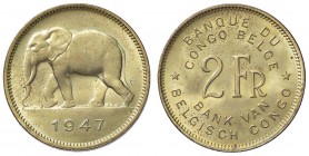 ESTERE - CONGO BELGA - Leopoldo III (1934-1950) - 2 Franchi 1947 Kr. 28 BT
FDC