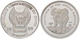 ESTERE - CONGO REP. DEMOCRATICA - Repubblica - 10 Franchi 2009 AG
FS
