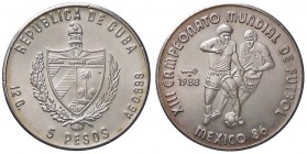 ESTERE - CUBA - Repubblica - 5 Pesos 1988 Kr. 185 AG
FDC
