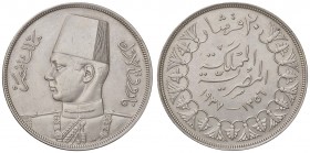 ESTERE - EGITTO - Farouk (1937-1952) - 20 Piastre 1937 Kr. 368 AG Lavata
BB/BB+