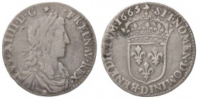 ESTERE - FRANCIA - Luigi XIV (1643-1715) - Dodicesimo di scudo 1665 Kr. 199 AG
meglio di MB