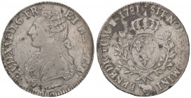 ESTERE - FRANCIA - Luigi XVI (1774-1792) - Scudo 1781 Pau Kr. 572 AG
qBB