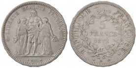 ESTERE - FRANCIA - Terza Repubblica (1870-1940) - 5 Franchi 1872 K Kr. 820.2 AG
BB+