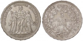 ESTERE - FRANCIA - Terza Repubblica (1870-1940) - 5 Franchi 18753A Kr. 52.1 AG
qFDC