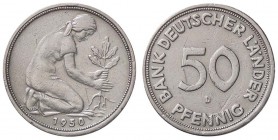 ESTERE - GERMANIA - Repubblica Federale (1949) - 50 Pfennig 1950 Jaeger 379 NI
qBB