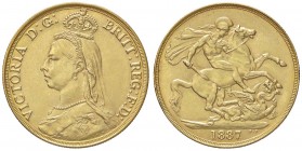 ESTERE - GRAN BRETAGNA - Vittoria (1837-1901) - 2 Sterline 1887 - Giubileo Kr. 768 (AU g. 16,01) Colpetto
BB+
