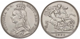 ESTERE - GRAN BRETAGNA - Vittoria (1837-1901) - Corona 1891 Kr. 765 AG Segno al R/
BB+
