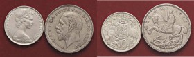 ESTERE - GRAN BRETAGNA - Giorgio V (1910-1936) - Corona 1935 Kr. 842 AG Assieme a Australia 50 centesimi 1966 - Lotto di 2 monete
BB+